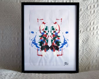 Lobo - Resiliencia, manchas de tinta de Rorschach, pintura acrílica animal espiritual