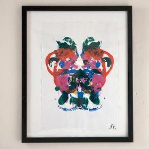 Shih Tzu-hond - toewijding (tot service), Rorschach Inkblots Spirit Animal acrylschilderij