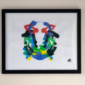 Musk Ox - Cycles, Rorschach Inkblots Spirit Animal Acrylic Painting