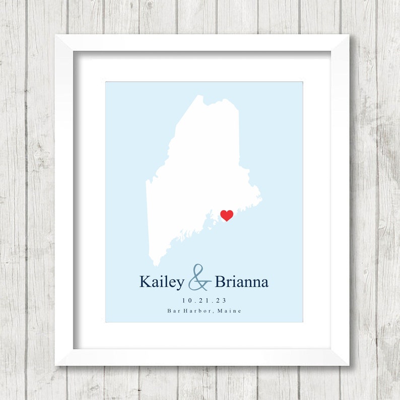 Maine Map Bar Harbor Maine ME - Il 794xN.5741925491 Tgt9 