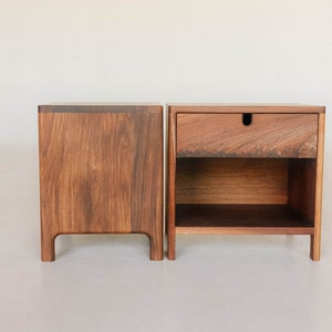 Modern walnut side tables