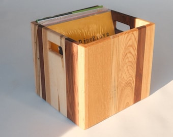 Wood record box