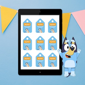 Bluey Birthday tags
