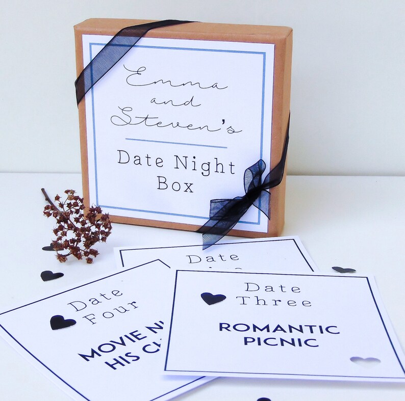 Date Night Box Date Night Ideas Date Night Cards First | Etsy