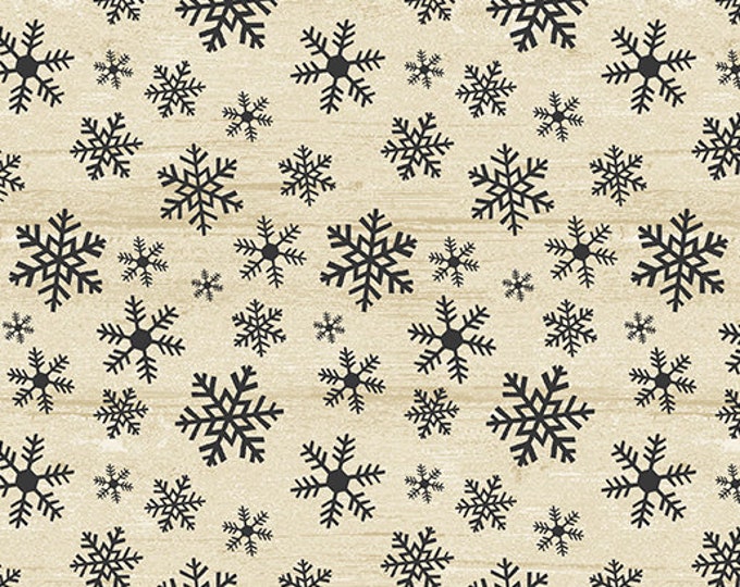 06884 76 / Rustic Village Christmas / Benartex / Wood Flake / Holiday Fabric / Fabric / Quilting Fabric
