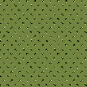R220313 Green  / Marcus Fabrics / Paula's Companions / Fabric / Quilting Fabric / Fabric / Paula Barnes