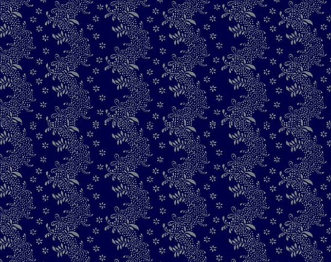 Country Meadow / R1715 Navy / Pam Buda / Marcus / Marcus Fabric / Quilting Fabric / Fabric