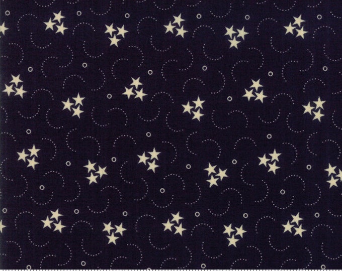 1261 16 / Fabric / Quilting Fabric / Moda / Star Stripe / Primitive Gatherings / Navy