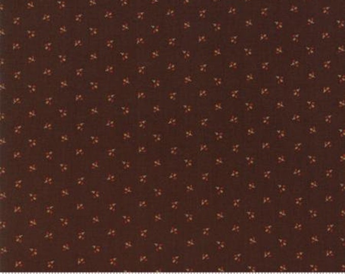 38057 18 / Moda / Fabric / Quilting Fabric / Spice It Up Collection / Jo Morton / Dark Brown