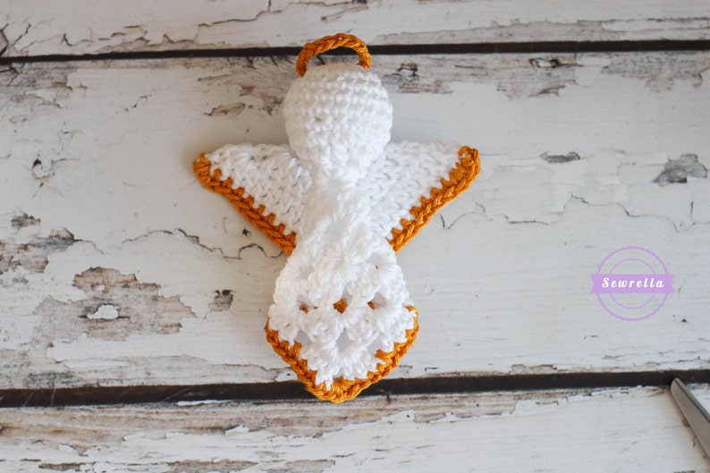 Crochet Granny Square Angel Christmas Ornament Pattern pdf | Etsy