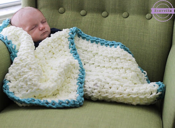 Easy Beginner Crochet Baby Blanket Pattern pdf instant digital | Etsy