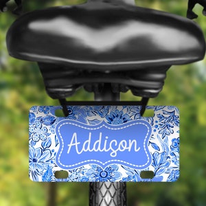 Lilly Inspired Mini Tablica Rejestracyjna, Personalizowana Tablica Rejestracyjna Roweru, Personalizowana Tablica Rejestracyjna Zabawki, Tablica Rejestracyjna Samochodu Zabawkowego Dla Dzieci