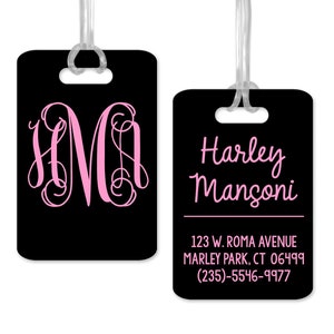 Monogram Luggage Tag, Girls Trip Luggage ID