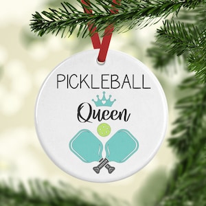 Pickleball Queen Ornament, Pickleball Gifts, Pickleball Ornament, Pickleball Funny