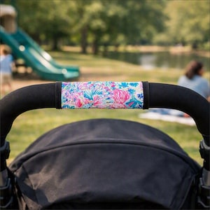 Lilly Inspired Handle Wrap, Stroller, Car Seat, Luggage, Bog Bag Neoprene Cover