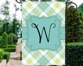 Frühlingsgarten Flagge | Hof Zeichen | Garten Geschenk | Adrette Flagge | Plaid Garten Flagge |  Monogramm Garten Flagge | Mütter Tagesgeschenk | Garten Dekor