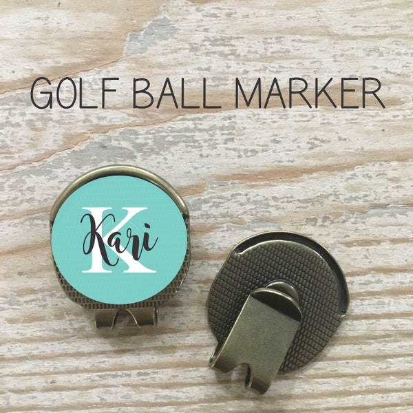 Monogram Golf Ball Marker, Golf Gift Personalized