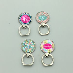 Custom Monogram Cell Phone Ring Stand
