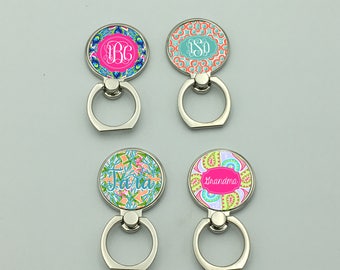 Custom Monogram Cell Phone Ring Stand