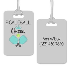 Personalized Pickleball ID Tag, Pickleball Bag Tag