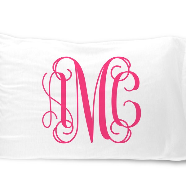 Monogram Pillowcases Etsy