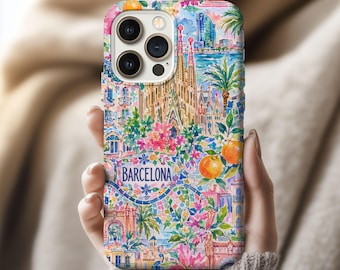 Barcelona Phone Case, European Travel Gift | MagSafe Compatible | Cities Collection