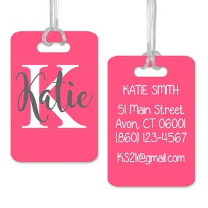 Monogram Luggage Tag, Girls Trip Luggage ID