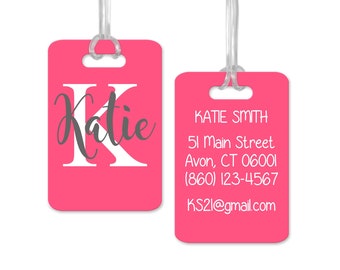 Monogram Luggage Tag, Girls Trip Luggage ID