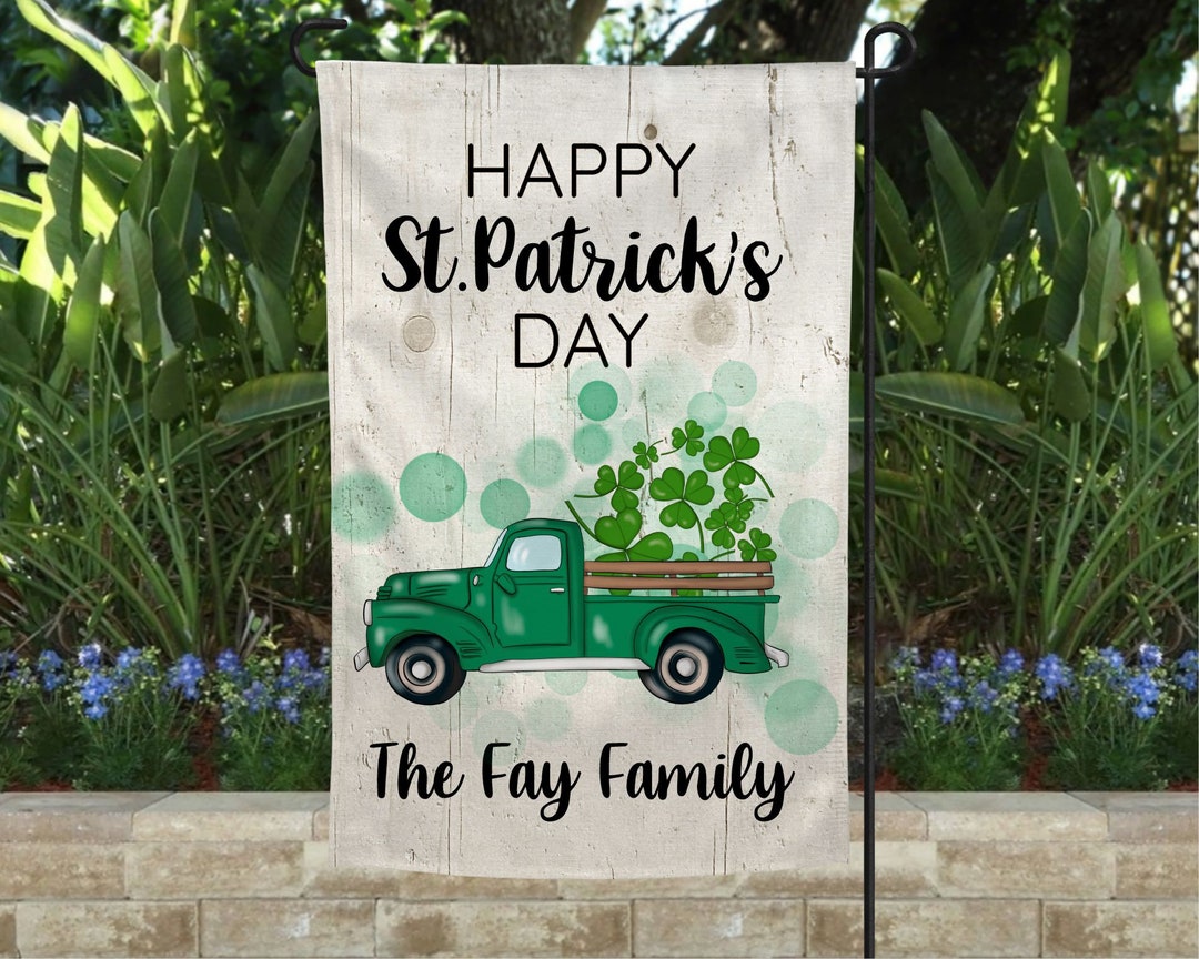 Happy St Patrcks day garden flag sublmaton PNG