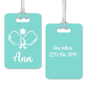 Monogram Pickleball ID Tag, Personalized Pickleball Name Tag