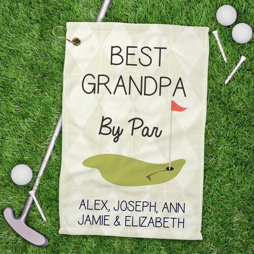 Best Grandpa Golf Towel Personalized Golf Gift for Grandpa Etsy