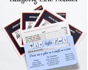Customizable Mahjong Line Reader: Large Print Card Accessory