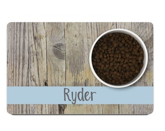 Placemat For Pet Food and Water Bowls, Personalized Pet Food Mat