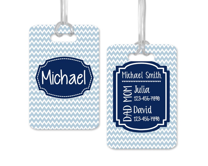 Diaper Bag Tag Personalized, Custom Baby ID Tag image 1