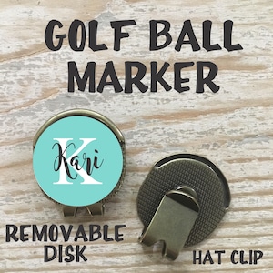 Monogram Golf Ball Marker, Golf Gift Personalized