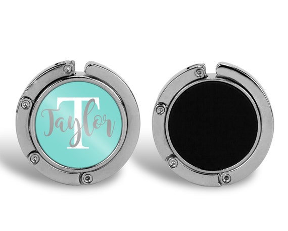 Personalized Folding Purse Hanger: Monogram Bag Hook