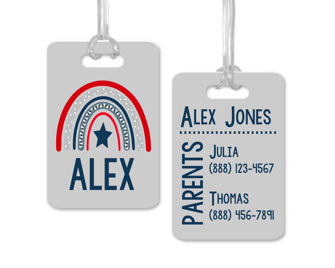 Boys Bag Tag ID, Custom Bag ID Tag for Kids Etsy