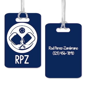 Pickleball ID Tag, Personalized Pickleball Name Tag