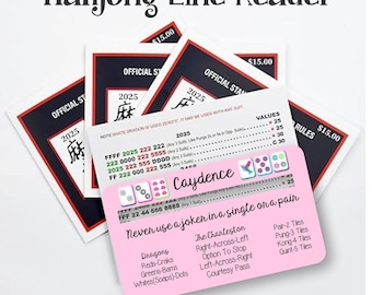 Mahjong Line Reader, Mahjong Gift, Mahjong Accessories, Mahjong Gifts, Mahjong Line Finder, Mahjong Lover Gift, Mahjong Line Marker