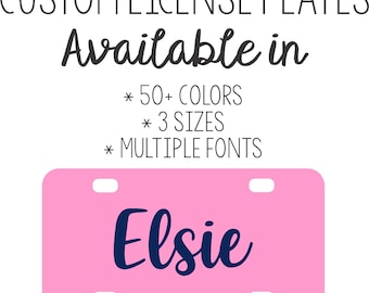 Matrícula infantil personalizada: Miniplaca de aluminio personalizada