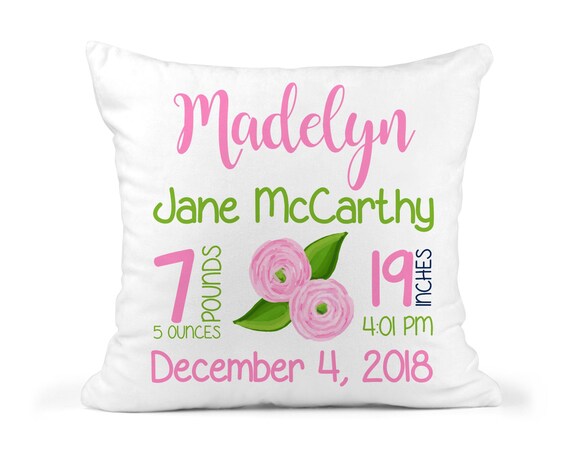 personalized baby pillow keepsake