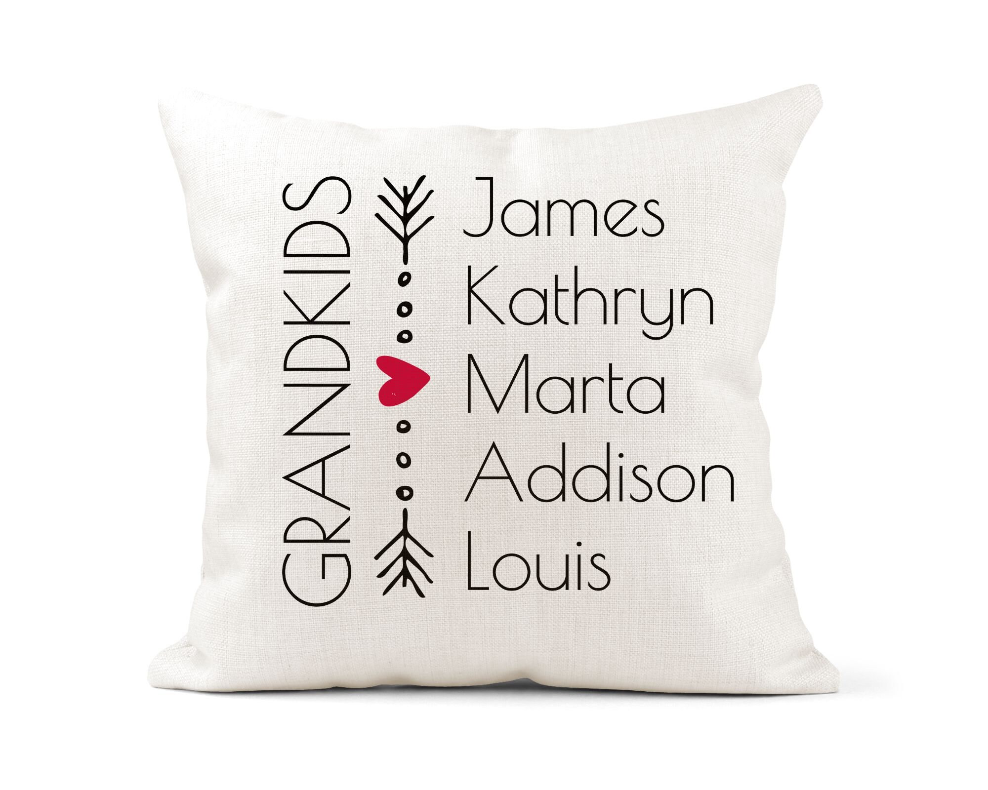 Grandchildren Pillow With Names Insert Included Etsy