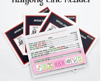 Lector de líneas de Mahjong: Buscador de líneas personalizable para cartas con letras grandes