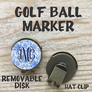 Golf Ball Marker Monogram, Golf Hat Clip, Magnetic Hat Clip, Golf Gift Womens, Golf Gift Personalized