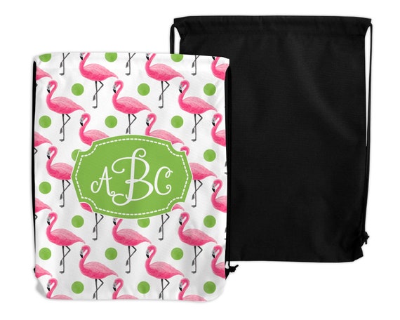 Monogrammed Drawstring Backpack 