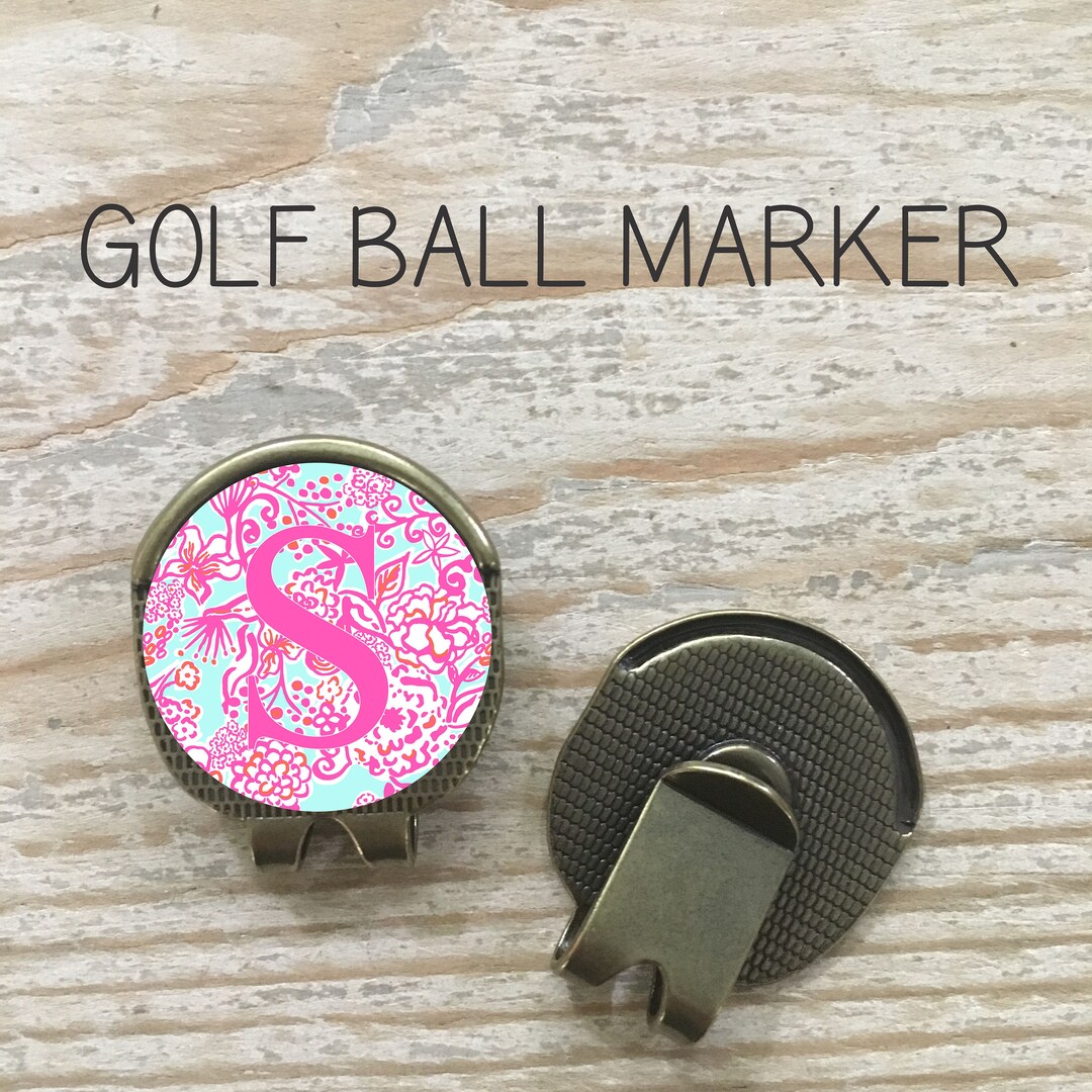 Lily Inspired Golf Ball Marker Monogram Golf Ball Hat Clip Etsy