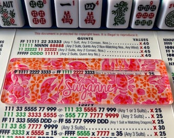 Lector de líneas de Mahjong: Buscador de líneas personalizable para cartas con letras grandes