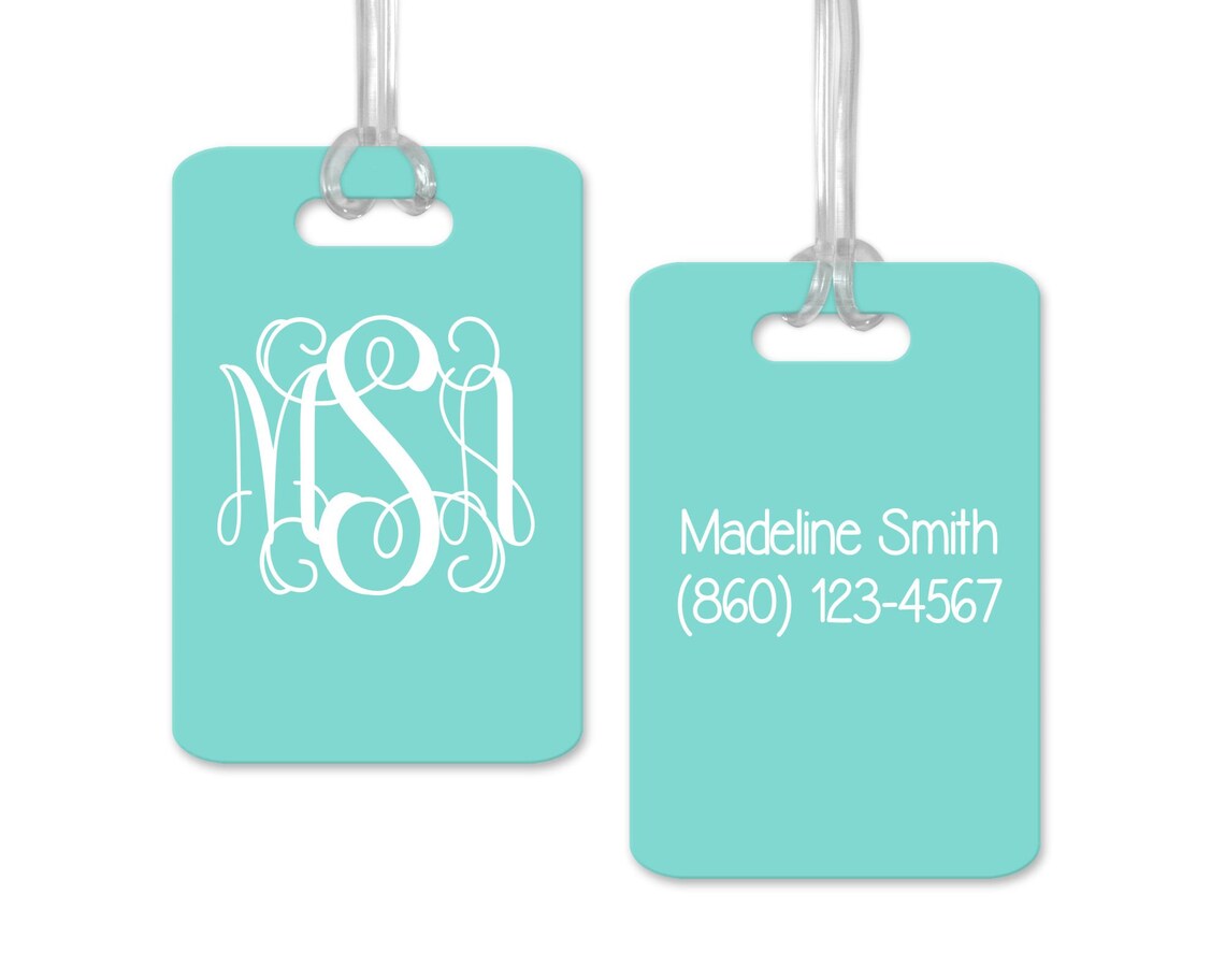 Monogram Luggage Tag Girls Trip Luggage ID Etsy