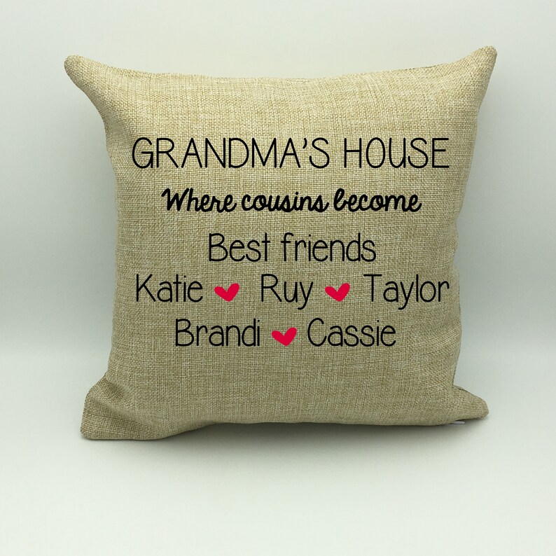 Grandma's House Pillow Pillow with Grandkids Names Etsy