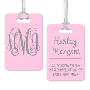 Monogram Luggage Tag, Girls Trip Luggage ID